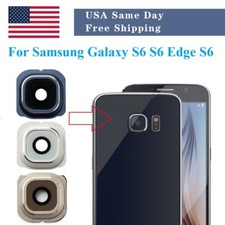 Repuesto de cubierta de lente de vidrio para cámara trasera para Samsung Galaxy S6 S6 Edge Plus