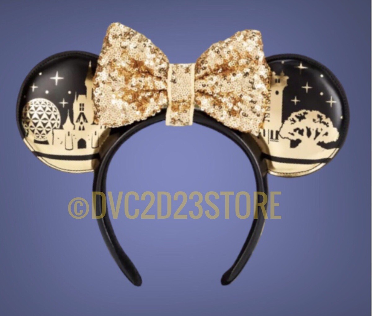 New Disney Parks 2023 4 Parks Icons Black & Gold Minnie