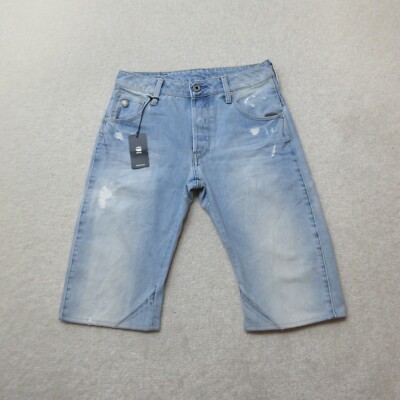 G-Star Raw Denim Shorts Herren W27 blau helle Waschung ARC 3D Slim 1/2 Neu mit Etikett