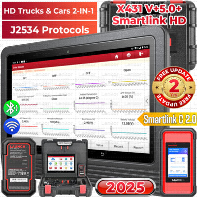 2025 LAUNCH X431 PRO3S+ SmartLink C HD Heavy Duty Truck Diagnostic Scanner Tool