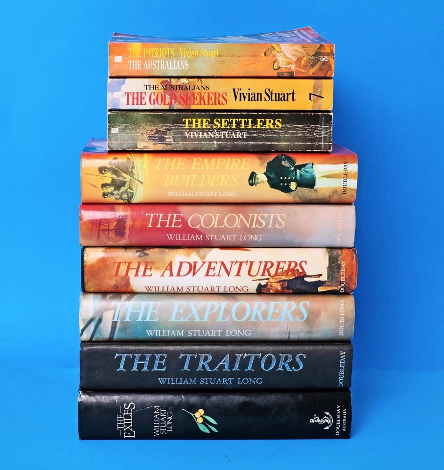 THE AUSTRALIANS SERIES 1-9  Vivian Stuart William Long Six 1st Eds. Three P/B - image 2 of 4