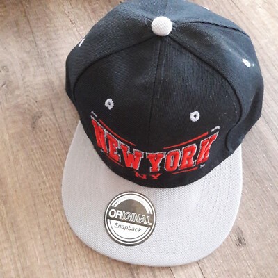 Baseballcap Kappe - NEW YORK NY- Original Snapback - NEU schwarz-grau