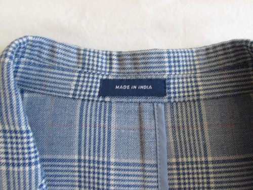Stafford Men's Classic Fit Suit Jacket Blue Plaid Blazer Wool Blend Sz 44 SHORT - Picture 6 of 22