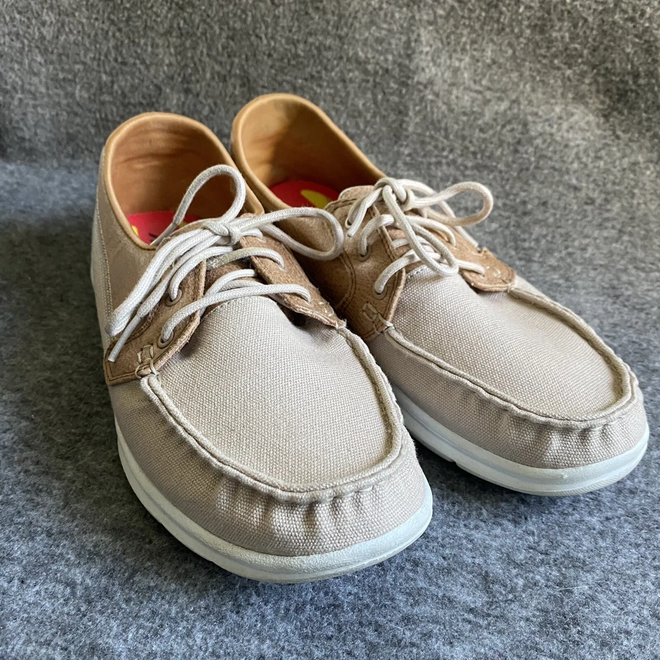 Skechers GoStep Tan and Cream Shoes Women’s Size 10 Boat Loafers Slip On - Image 2 of 4