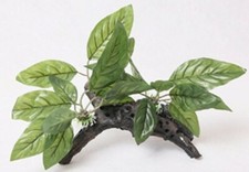 PIANTA FINTA PIANTINA FOGLIE IN SETA TRONCO TERRACOTTA ACQUARIO TERRARIO