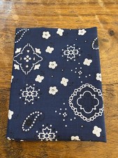 Fat Quarter Navy Blue Bandana Print Cotton Quilting Fabric
