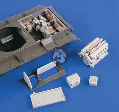 Verlinden 1/35 Soviet Russian T-55 Tank Engine and Compartment Set