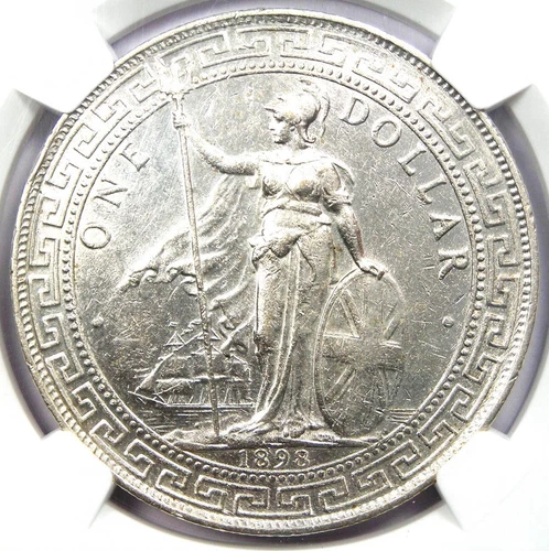 1898 Great Britain Trade Dollar T$1. Certified NGC Uncirculated Detail. UNC MS