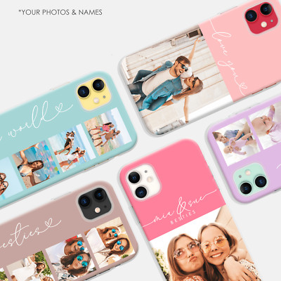 Personalisierte Handyhülle Fotocollage Silikon Cover für iPhone 11 12 13 15 Geschenk