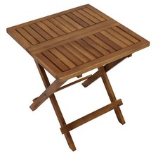 Beistelltisch Klapptisch Holztisch Kaffeetisch FLORENCIA 50x50cm Akazie 2. WAHL