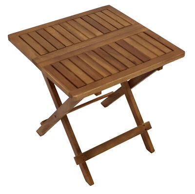Beistelltisch Klapptisch Holztisch Kaffeetisch FLORENCIA 50x50cm Akazie 2. WAHL - Bild 1 von 2