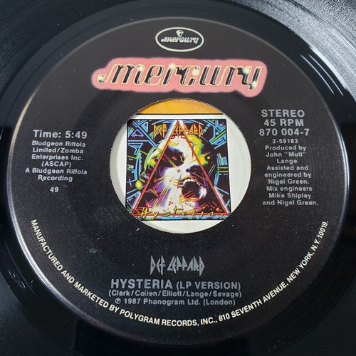 Def Leppard "Hysteria" "Ride Into The Sun" 45 Vg+ Tested Picture Sleeve 1987 - Picture 2 of 7