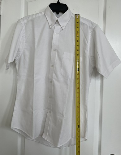 Tom Sawyer Boy's Youth Short Sleeve Pocket Front Button Uniform White Shirt 20 - Picture 9 of 12