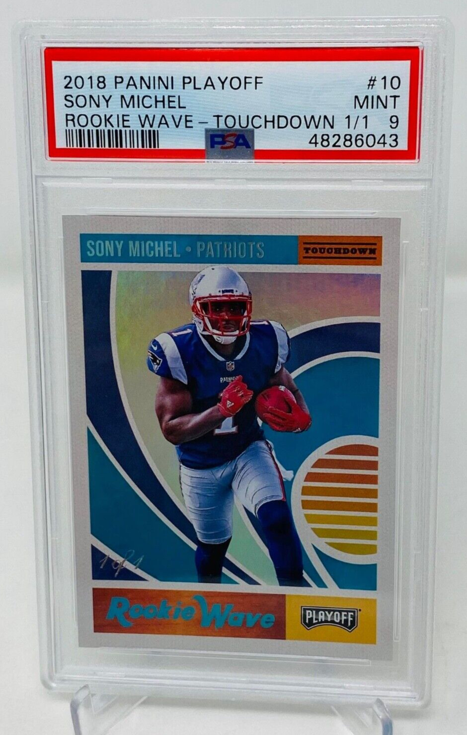 Sony Michel Panini Playoff Rookie Wave #10 Touchdown 1/1