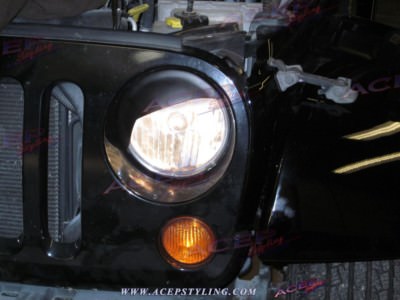 ''TRIDON XT'' eyelids headlight covers fit jeep wrangler 07-15