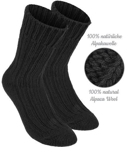 Paquete de 4 pares de calcetines de lana de alpaca BRUBAKER para hombre mujer - Imagen 75 de 79