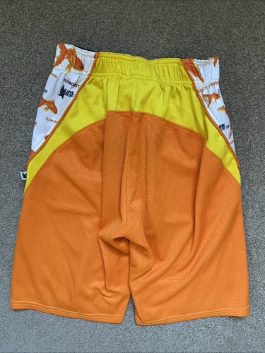 Boys Flow Society Size XS Lacrosse Shorts Orange Fish - 第 7/7 張圖片