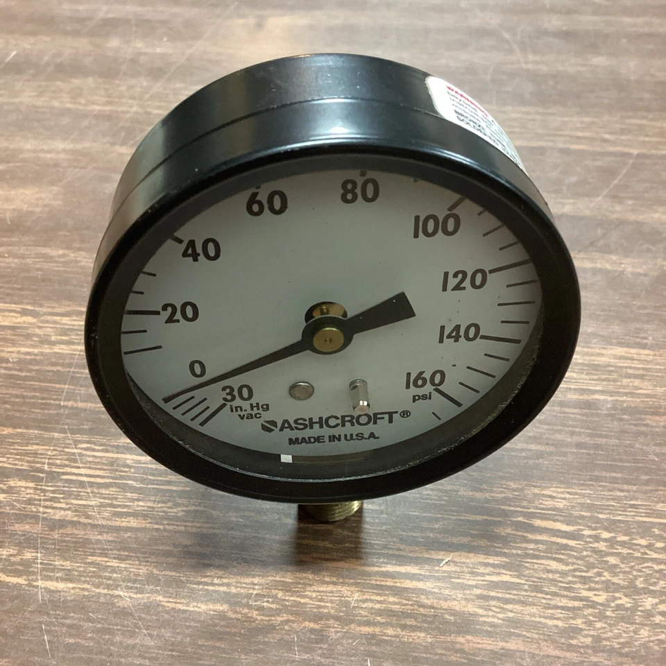 Ashcroft Pressure Gauge 0-160 psi 2 1/2 inch no. 1000 Lower F96 - Image 4 of 4