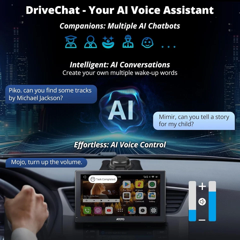 ATOTO A6 7" Android Autoradio Navi 2DIN ChatGPT-AI Wireless Carplay+Telecamera - Immagine 3 di 4