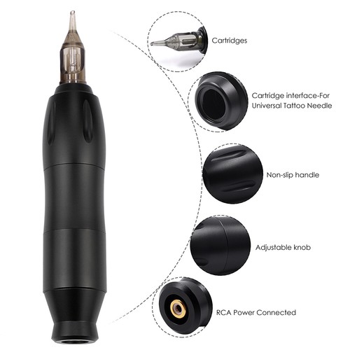 Kit de bolígrafo de tatuaje inalámbrico RCA máquina de tatuaje batería 20 piezas aguja de tatuaje - Imagen 5 de 14