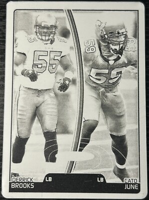 June Derrick 2007 Topps Total Football #346 Cato June Derrick Brooks Black Printing ...