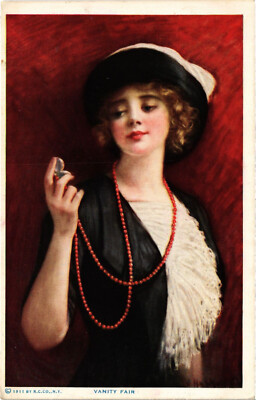 PC ARTIST SIGNED, HASKELL, VANITY FAIR, Vintage Postkarte (b45064)