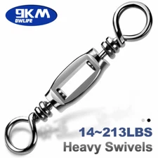 Fishing Ball Bearing Swivels Heavy Duty Swivel Stainless Steel Solid Welded Ring
