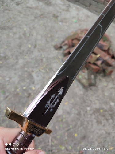 Riptide sword of Percy Jackson 31" Custom Hand Forged Spring Steel 5160 Blade - Picture 7 of 8