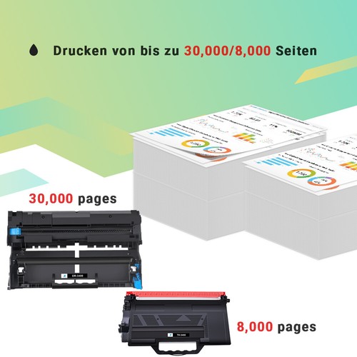 4x Toner+1x Trommel Compatible With Brother TN-3480 HL-L5000D L5100DN DCP-L5600D - Bild 3 von 10