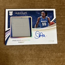 2020 Immaculate Collegiate PRECIOUS ACHIUWA Premium Patches AUTO #’d 38/49 Heat
