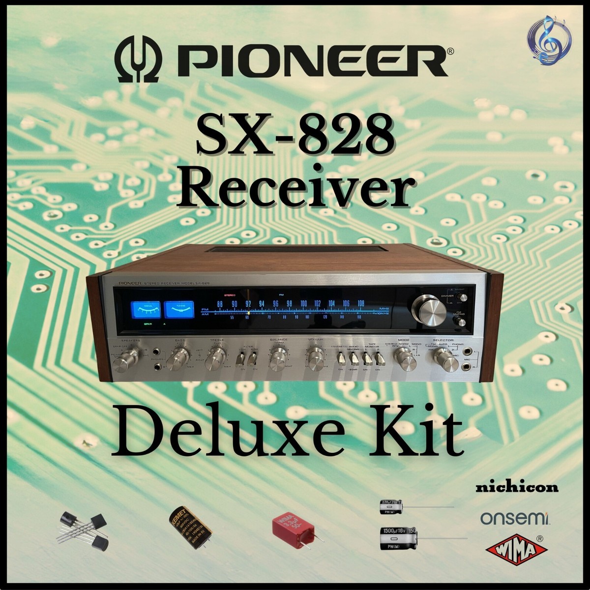 Pioneer SX-828 Receiver Deluxe Upgrade Kit Genuine Parts