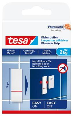 tesa  Klebestreifen für Fliesen und Metall 77760 / 77761 Klebepads