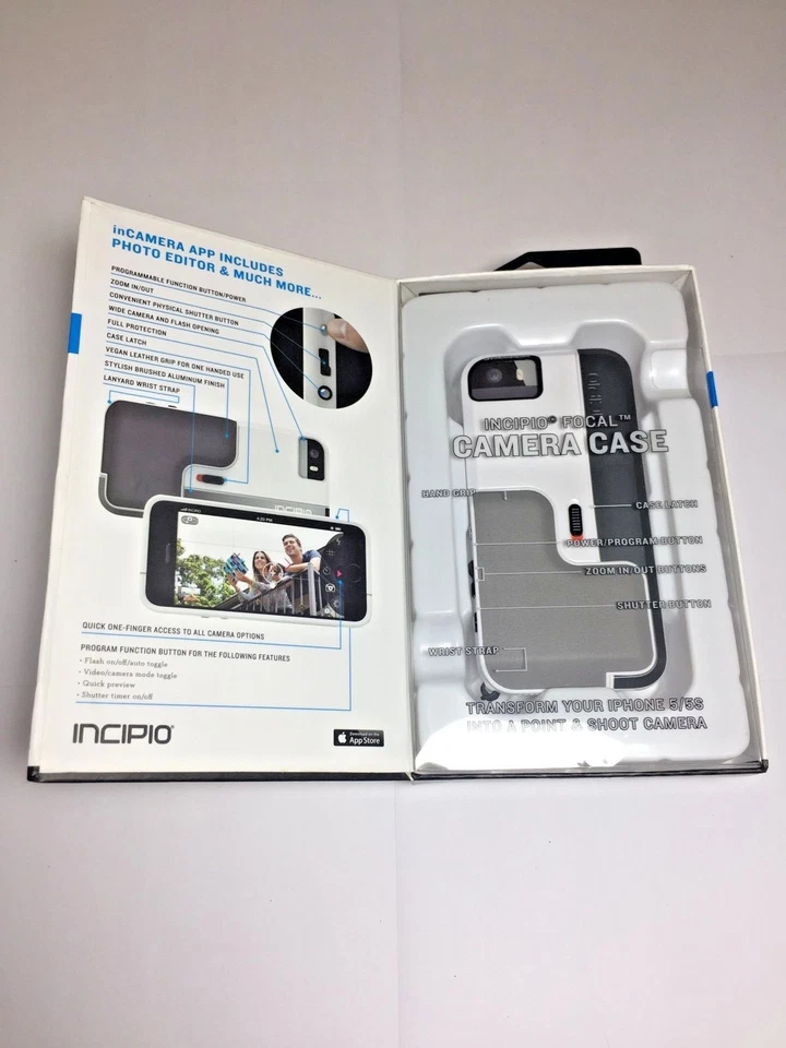 Incipio Focal Camera Case/Cover For Apple iPhone 5 iPhone 5s in White/Gray - Image 2 of 4