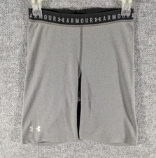 Under Armour HeatGear Mens Small Compression Shorts Gray UA Logo Base Layer