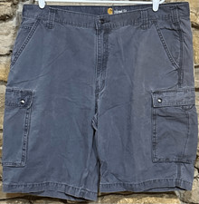 Men s Grey Carhartt Carpenter Cargo Work Utility Gorpcore Relaxed Fit Shorts Siz
