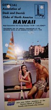 Vintage 1958 United Airlines Brochure & Convention Program Hawaiian Islands
