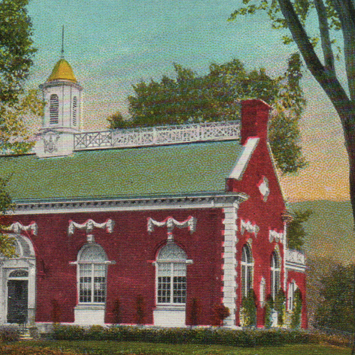 Ca 1921 Biblioteca Mason y Tótem de Alaska Great Barrington MA WB Postal NP - Imagen 7 de 12