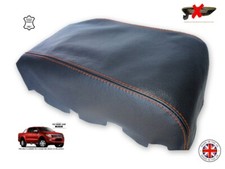 Armlehnenbezug Fur Ford Ranger 2011-2020 Schwarz Leder Naht Orange