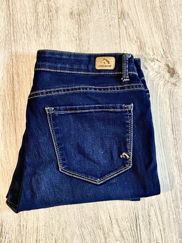 Jeans donna Jordache taglia 12 super skinny scuro elasticizzato fondo sfilacciato arrotolabile - Foto 14 di 14