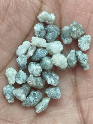 10.0 Ct Real Natural Rough Diamonds | Opaque Raw Irregular 4 6 mm For Gift