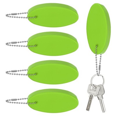 Floating Keychain, Waterproof Bright Color Key Float 5Pcs & Light Green