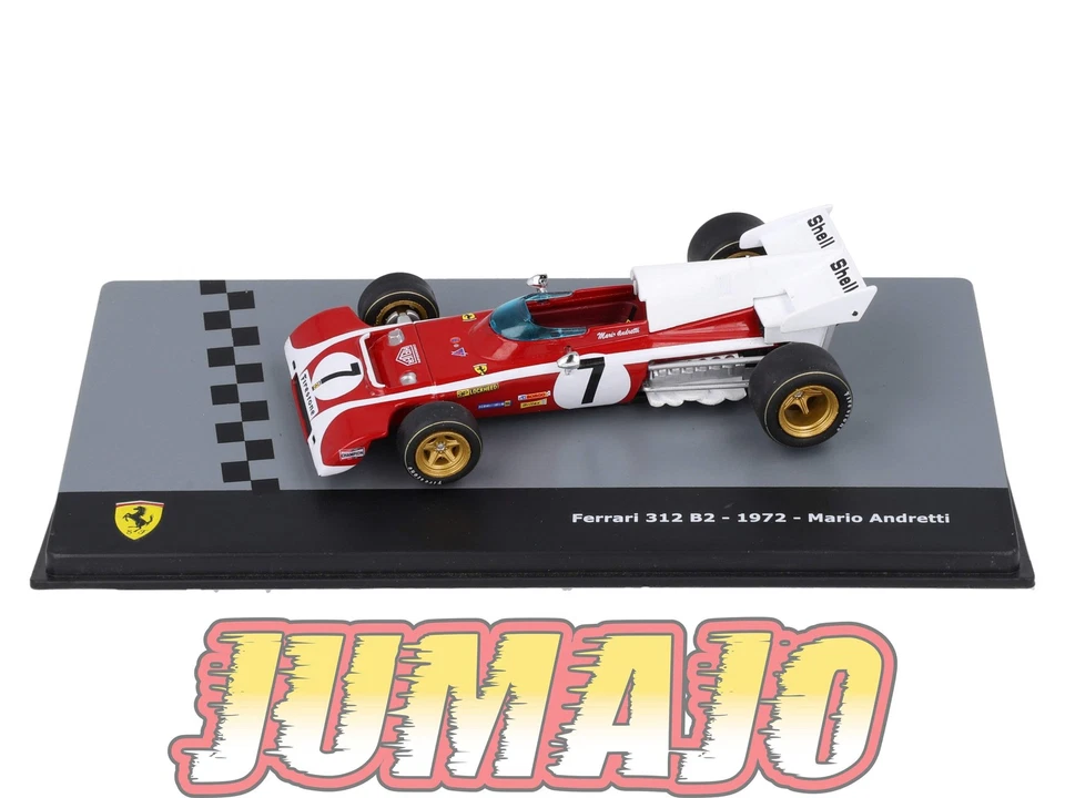 F1F62 Voiture 1/43 CENTAURIA Formule 1 Ferrari : FERRARI 312 B2 1972 #7 M.Andret - Photo 2/4