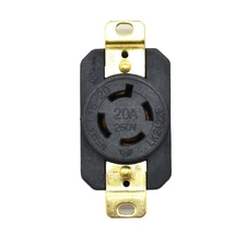 YGP026F Twist Lock Wall Mount Electrical Receptacle 4 Wire, 20 Amps, 250V