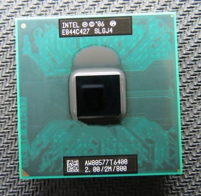 1 pcs Core 2 Duo T6400 2 GHz dual-core CPU processor SLGJ4 #zv