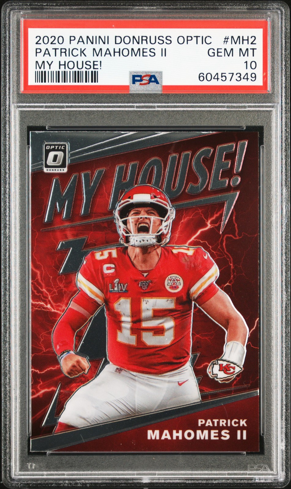 2020 PANINI DONRUSS OPTIC MY HOUSE! #MH2 PATRICK MAHOMES II PSA 10