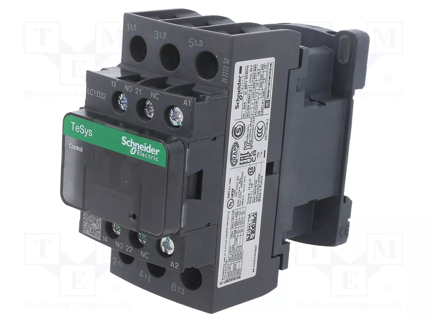 Contacteur 3P 32A NZ+NO 230V 50/60HZ AC3 LC1D32P7 - Image 4
