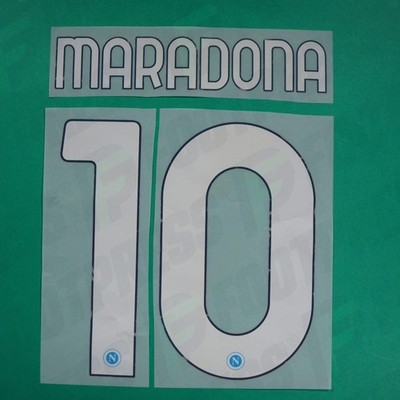 Offizielle Beflockung - Neapel SSC, Maradona, 2020/2021, Home, weiß/grau