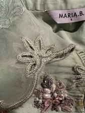 Eid Sale Pakistani Indian Designer MariaB Pastel Shalwar Kameez Kaftan Dress S/M