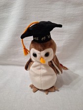 TY Beanie Babies Wise The Owl Class Of 98' Bean Bag Stuffed Animal Toy