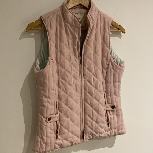 Joules Pale Pink Quilted Gilet Size Xs VGC - Picture 1 of 10